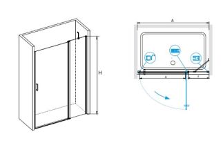Душевая дверь RGW LE-04 1000х1950